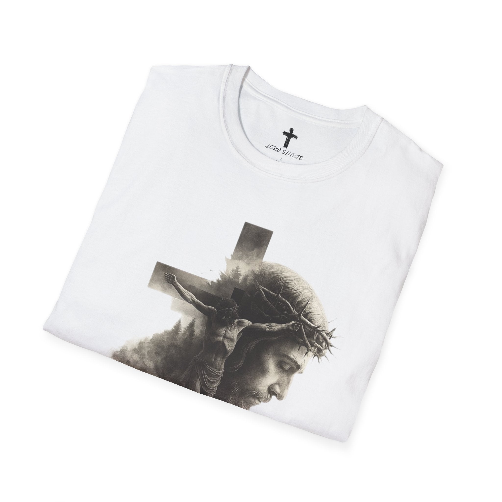 Jesus in Cross - blessed Softstyle T-Shirt