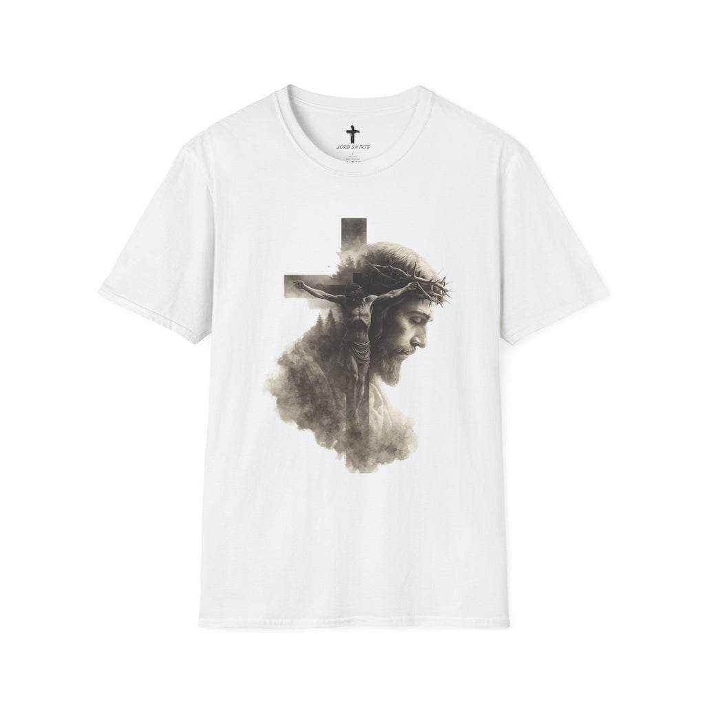 Jesus in Cross - blessed Softstyle T-Shirt