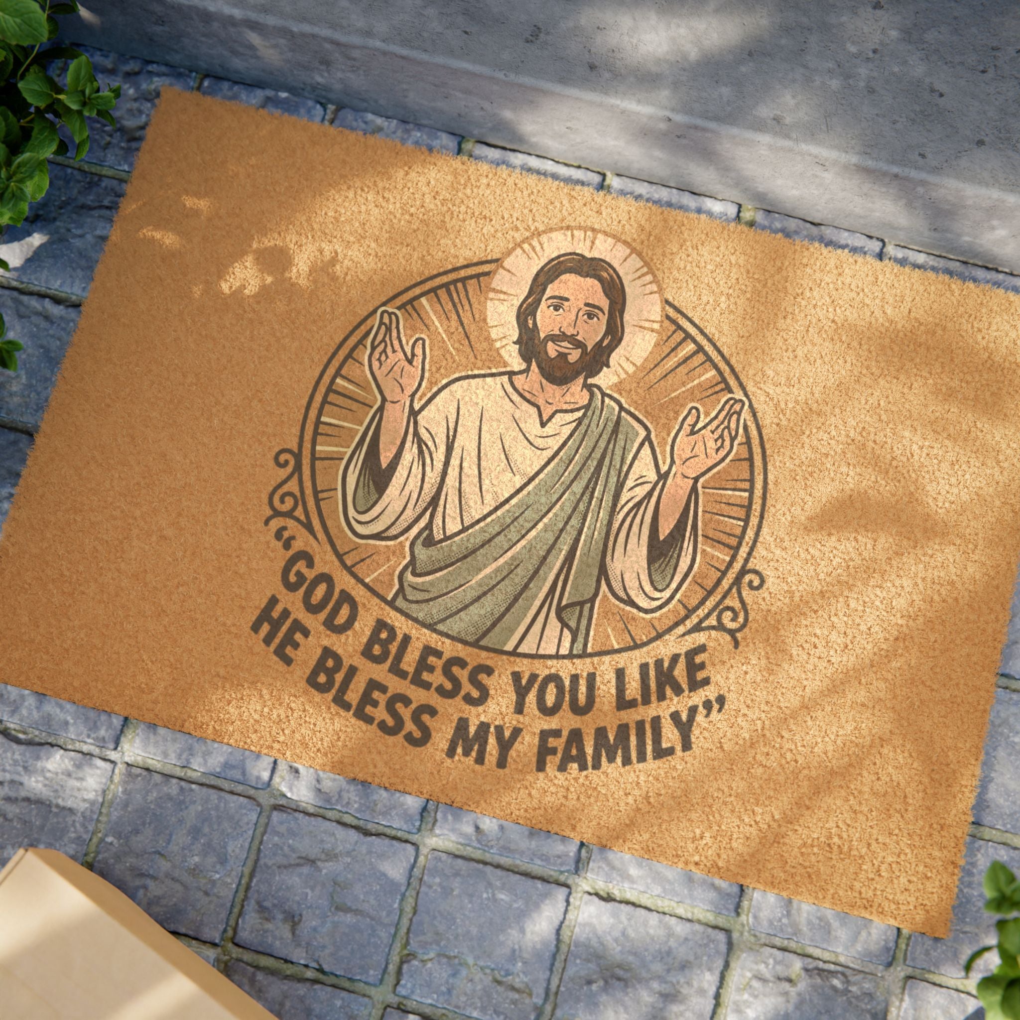 Jesus Blessed Doormat